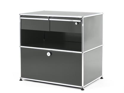 USM Haller Office Sideboard M with Drawers Mid grey RAL 7005