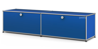 USM Haller Lowboard L with 2 Drop-down Doors Gentian blue RAL 5010