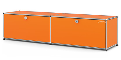 USM Haller Lowboard L with 2 Drop-down Doors Pure orange RAL 2004