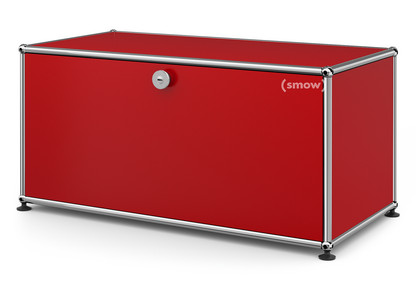 USM Haller Lowboard M, with 1 Drop-down Door USM ruby red