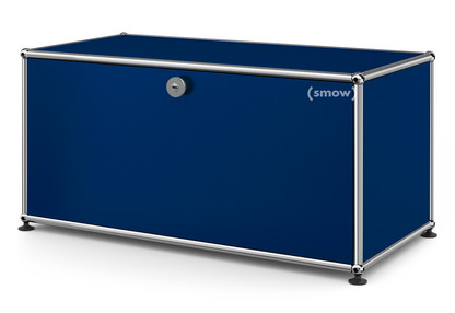 USM Haller Lowboard M, with 1 Drop-down Door Steel blue RAL 5011