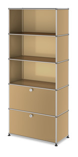 USM Haller Storage Unit M, Customisable USM beige|Open|Open|With drop-down door|With drop-down door