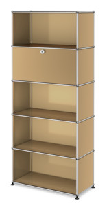 USM Haller Storage Unit M, Customisable USM beige|With drop-down door|Open|Open|Open