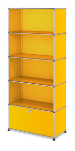 USM Haller Storage Unit M, Customisable Golden yellow RAL 1004|Open|Open|Open|With drop-down door