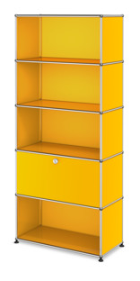 USM Haller Storage Unit M, Customisable Golden yellow RAL 1004|Open|Open|With drop-down door|Open