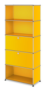 USM Haller Storage Unit M, Customisable Golden yellow RAL 1004|Open|With drop-down door|With drop-down door|Open