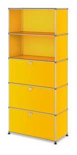 USM Haller Storage Unit M, Customisable Golden yellow RAL 1004|Open|With drop-down door|With drop-down door|With drop-down door