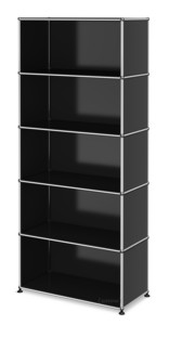 USM Haller Storage Unit M, Customisable Graphite black RAL 9011|Open|Open|Open|Open