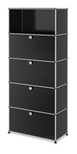 USM Haller Storage Unit M, Customisable Graphite black RAL 9011|With drop-down door|With drop-down door|With drop-down door|With drop-down door