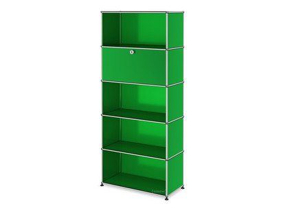USM Haller Storage Unit M, Customisable USM green|With drop-down door|Open|Open|Open