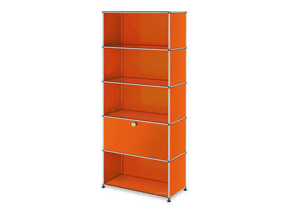 USM Haller Storage Unit M, Customisable Pure orange RAL 2004|Open|Open|With drop-down door|Open
