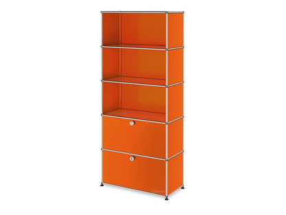 USM Haller Storage Unit M, Customisable Pure orange RAL 2004|Open|Open|With drop-down door|With drop-down door