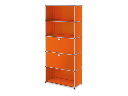 USM Haller Storage Unit M, Customisable Pure orange RAL 2004|Open|With drop-down door|With drop-down door|Open