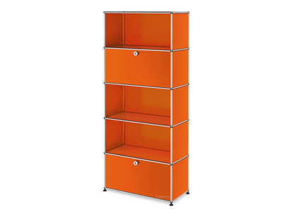 USM Haller Storage Unit M, Customisable Pure orange RAL 2004|With drop-down door|Open|Open|With drop-down door