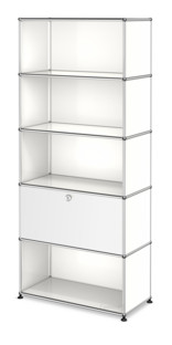 USM Haller Storage Unit M, Customisable Pure white RAL 9010|Open|Open|With drop-down door|Open