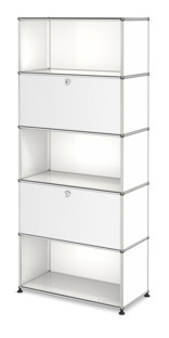 USM Haller Storage Unit M, Customisable Pure white RAL 9010|With drop-down door|Open|With drop-down door|Open