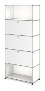 USM Haller Storage Unit M, Customisable Pure white RAL 9010|With drop-down door|With drop-down door|With drop-down door|Open