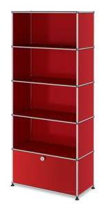 USM Haller Storage Unit M, Customisable USM ruby red|Open|Open|Open|With drop-down door