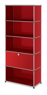 USM Haller Storage Unit M, Customisable USM ruby red|Open|Open|With drop-down door|Open
