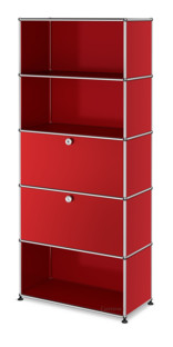 USM Haller Storage Unit M, Customisable USM ruby red|Open|With drop-down door|With drop-down door|Open