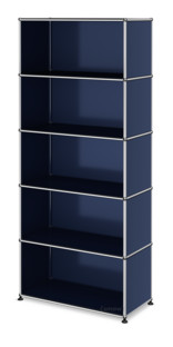 USM Haller Storage Unit M, Customisable Steel blue RAL 5011|Open|Open|Open|Open