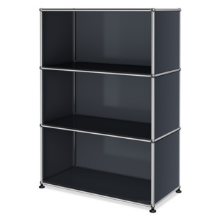 USM Haller Highboard M, Customisable Anthracite RAL 7016|Open|Open|Open
