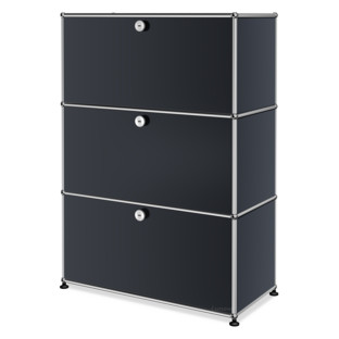 USM Haller Highboard M, Customisable Anthracite RAL 7016|With drop-down door|With drop-down door|with extension door