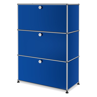 USM Haller Highboard M, Customisable Gentian blue RAL 5010|With drop-down door|With drop-down door|With drop-down door