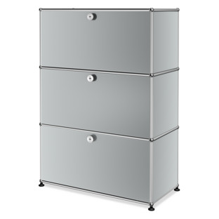 USM Haller Highboard M, Customisable Light grey RAL 7035|With drop-down door|With drop-down door|With drop-down door