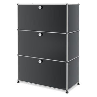 USM Haller Highboard M, Customisable Mid grey RAL 7005|With drop-down door|With drop-down door|With drop-down door