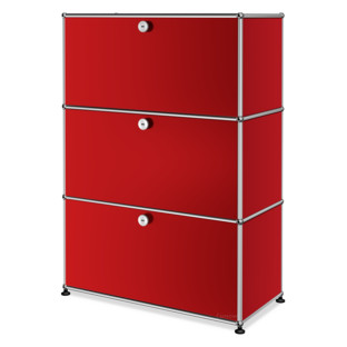 USM Haller Highboard M, Customisable USM ruby red|With drop-down door|With drop-down door|With drop-down door