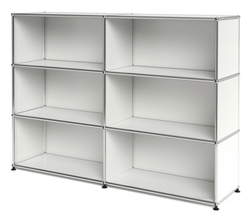 USM Haller Highboard L, Customisable Pure white RAL 9010|Open|Open|Open