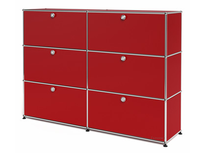 USM Haller Highboard L, Customisable USM ruby red|With 2 drop-down doors|With 2 drop-down doors|With 2 drop-down doors