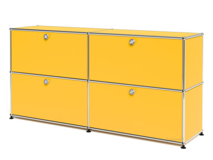 USM Haller Sideboard L, Customisable Golden yellow RAL 1004|With 2 drop-down doors|With 2 drop-down doors