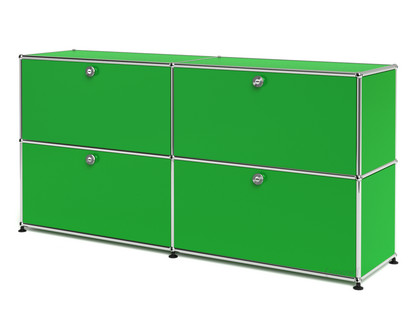 USM Haller Sideboard L, Customisable USM green|With 2 drop-down doors|With 2 drop-down doors