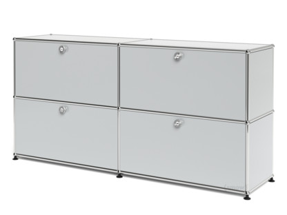 USM Haller Sideboard L, Customisable Light grey RAL 7035|With 2 drop-down doors|With 2 drop-down doors