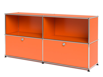 USM Haller Sideboard L, Customisable Pure orange RAL 2004|Open|With 2 drop-down doors
