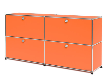 USM Haller Sideboard L, Customisable Pure orange RAL 2004|With 2 drop-down doors|With 2 drop-down doors