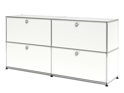 USM Haller Sideboard L, Customisable Pure white RAL 9010|With 2 drop-down doors|With 2 drop-down doors
