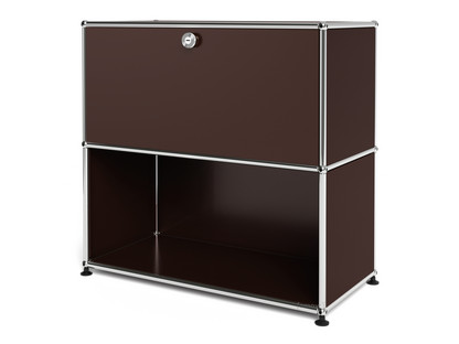 USM Haller Sideboard M, Customisable USM brown|With drop-down door|Open