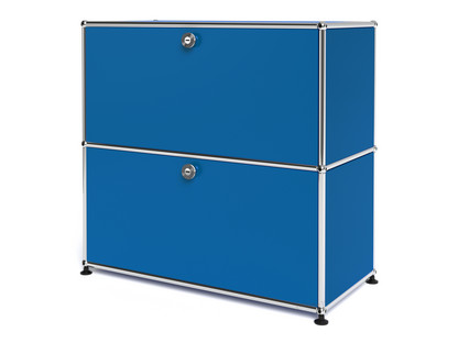 USM Haller Sideboard M, Customisable Gentian blue RAL 5010|With drop-down door|With drop-down door