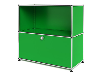 USM Haller Sideboard M, Customisable USM green|Open|With drop-down door
