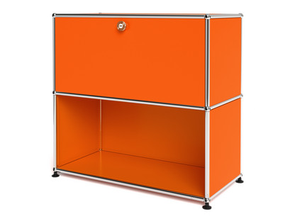 USM Haller Sideboard M, Customisable Pure orange RAL 2004|With drop-down door|Open