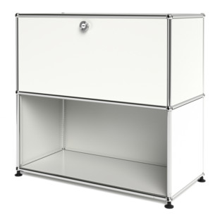 USM Haller Sideboard M, Customisable Pure white RAL 9010|With drop-down door|Open