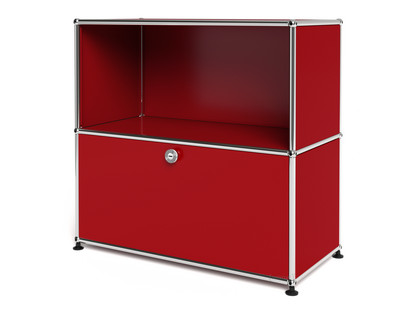 USM Haller Sideboard M, Customisable USM ruby red|Open|With drop-down door