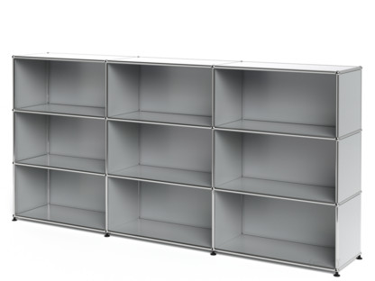 USM Haller Highboard XL, Customisable Light grey RAL 7035|Open|Open|Open