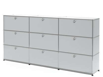 USM Haller Highboard XL, Customisable Light grey RAL 7035|With 3 drop-down doors|With 3 drop-down doors|With 3 extension doors