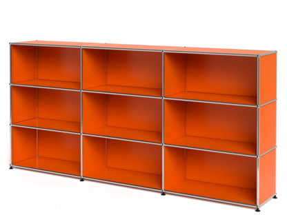 USM Haller Highboard XL, Customisable Pure orange RAL 2004|Open|Open|Open