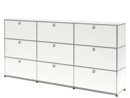 USM Haller Highboard XL, Customisable Pure white RAL 9010|With 3 drop-down doors|With 3 drop-down doors|With 3 drop-down doors