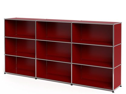 USM Haller Highboard XL, Customisable USM ruby red|Open|Open|Open
